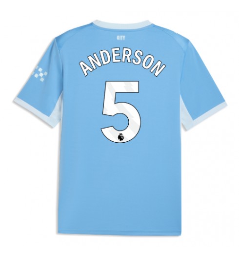 Manchester City Elliot Anderson #5 Domácí Dres 2026-27 Krátký Rukáv Manchester City Elliot Anderson #5 Domácí Dres 2026-27 Krátký Rukáv